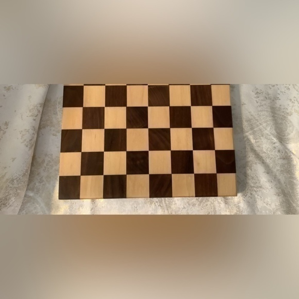 Handcrafted Artist Signed Checker/Chess Board - Picture 2 of 3